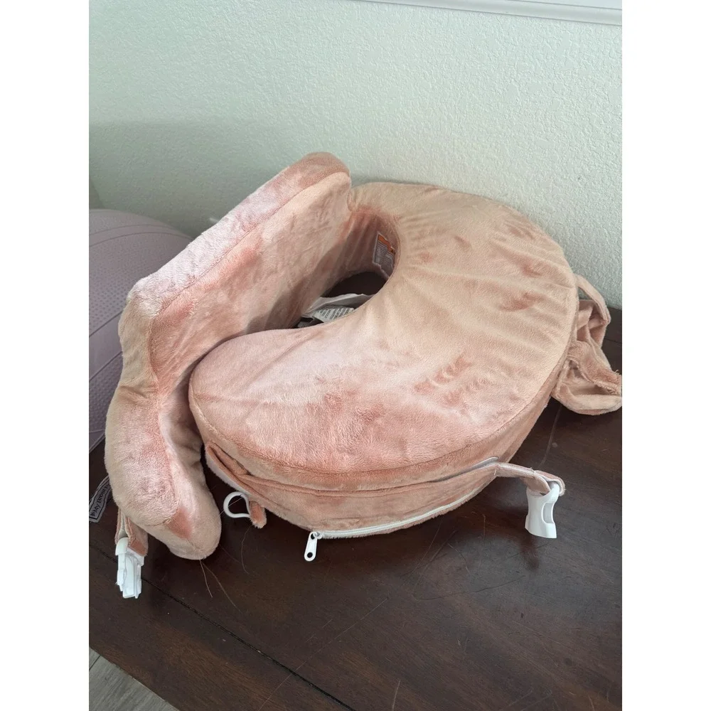 My Brest Friend Nursing Pillow Women OS Pink Plush Wrap Around Backrest Support